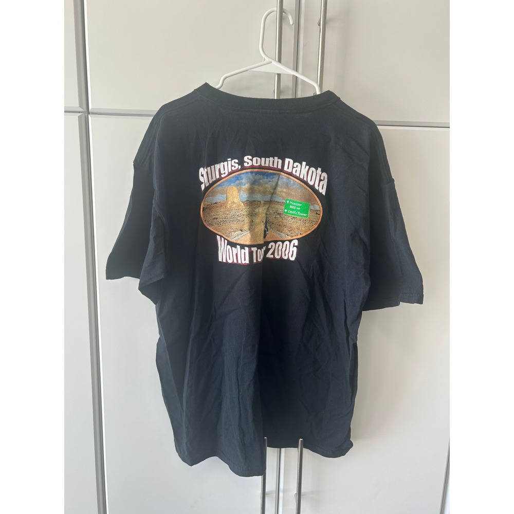 Gildan Rolling Thunder From Russia Sturgis‎ Motorcycle Graphic T-Shirt XL Black - Picture 12 of 16